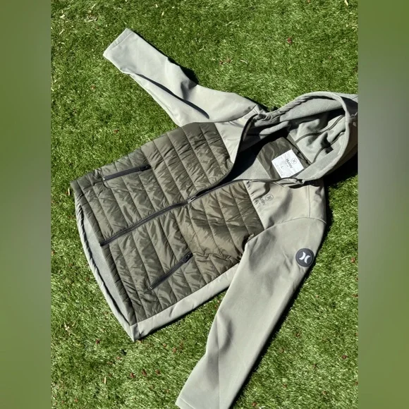 Hurley Green and Gray Hooded Jacket - Picture 8 of 16
